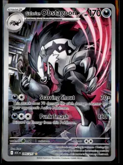 Galarian Obstagoon 245/217 Illustration Rare Ascended Heroes Pokemon Near Mint - Image 1
