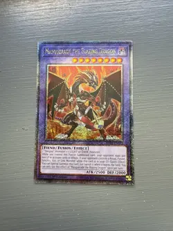 Yugioh Masquerade the Blazing Dragon Prismatic Collectors Rare RA02 - Image 1