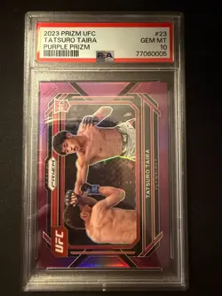 TATSURO TAIRA 2023 UFC Panini Prizm Rookie Purple /149 PSA 10 RC Future ChampU - Image 1