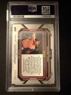 TATSURO TAIRA 2023 UFC Panini Prizm Rookie Purple /149 PSA 10 RC Future ChampU - Image 2