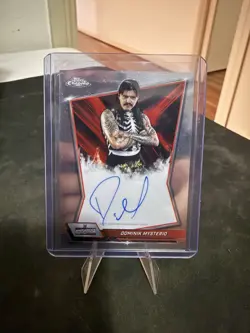 2026 Topps Chrome WWE Dominik Mysterio RBA-DOM Red Brand Auto - Image 1