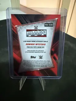 2026 Topps Chrome WWE Dominik Mysterio RBA-DOM Red Brand Auto - Image 2