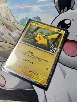 Pokemon TCG Pikachu Snowflake Holo 025/165 Near Mint Stamped - Image 1