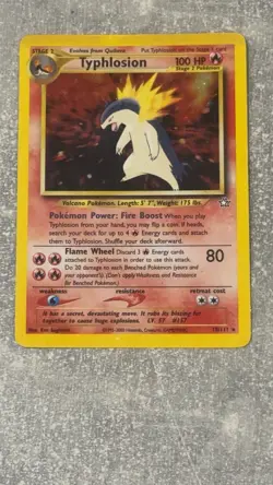 Pokemon Typhlosion Holo Rare Card 18/111 Stage 2 1995/2000 1st edition - Image 1