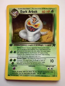 Dark Arbok (2) - 1st Edition Holo Rare Team Rocket 02/82 - Image 1