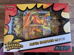 Pokemon TCG: Mega Evolution Ascended Heroes - Mega Emboar ex Box NEW - Image 1