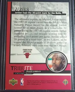 Michael Jordan 1999 Upper Deck Tribute to Michael Jordan Chicago Bulls #7 - Image 2