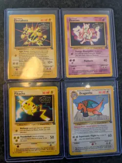 1999 Pokemon First Movie Set x4 Vintage LP WB Black Star Promo Cards - Image 1