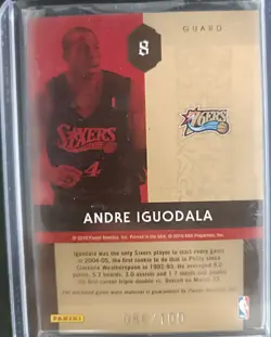 ANDRE IGUODALA 2009-10 TIMELESS TREASURES ROOKIE OF THE YEAR PATCHES #86/100 - Image 2