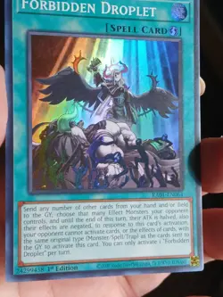 Forbidden Droplet Prismatic Collector’s Rare 1st Edition RA01-EN064 Yugioh - Image 2