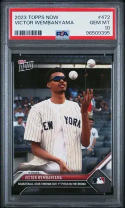 2023 Topps Now #472 Victor Wembanyama PSA 10 ROOKIE RC - Image 1