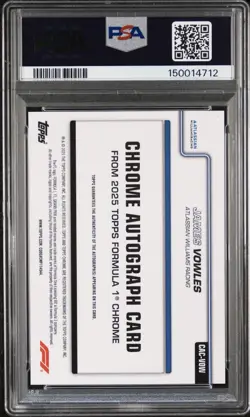 James Vowles Orange Sapphire Auto /25 PSA 10 POP 1-2025 Topps Chrome Formula 1 - Image 2