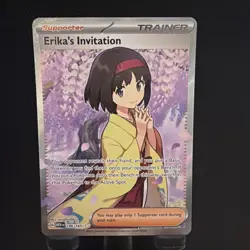Pokemon TCG Erika's Invitation Trainer Card Full Art 196/165 - Image 1