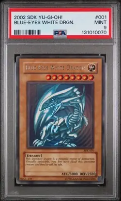 2002 Yu-Gi-Oh Blue Eyes White Dragon SDK-001 PSA 9 - Image 1