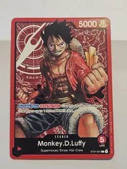 One Piece CCG Monkey.D.Luffy ST01-001 Leader English Edition - Image 1