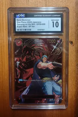 One Piece JP Benn Beckman Carrying On His Will OP09-009 SR SP Ver. CGC 10 Gem - Image 1