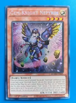 Near Mint Yugioh Gem-Knight Nepyrim - BLMM-EN021 - Secret Rare - 1st Edition - Image 1