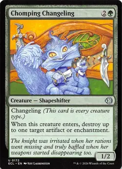 Chomping Changeling 172 Lorwyn Eclipsed Magic the Gathering - Image 1