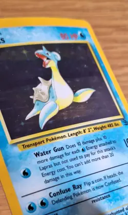 Pokemon TCG Lapras 10/62 Fossil Set Unlimited Holo Rare - Image 3