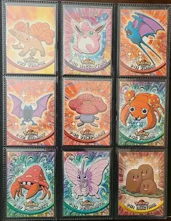 LP** Topps Pokemon Series 1 & 2 x63 Card Lot No Duplicates TV Animation Edition - Image 3