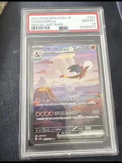 Pokemon TCG Charizard EX SAR 201/165 Japanese 151 PSA 10 - Image 1