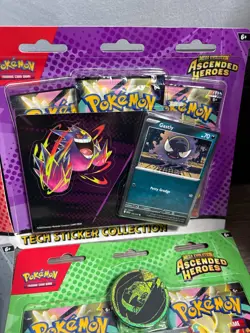 Pokemon TCG: Ascended Heroes Tech Sticker & Blister Pack Bundle (New & Sealed✅) - Image 3