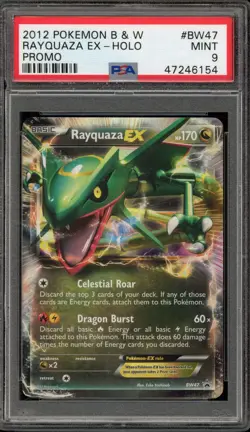 Pokemon Rayquaza EX Black Star Holo Promo BW47 PSA 9 Mint - Image 1