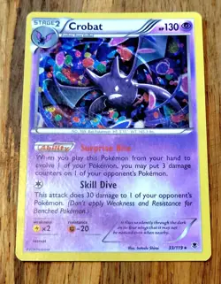 Pokemon Cosmos Holo Crobat # 33/119 Cosmos Legacy Promo Set Pokemon MINT - Image 2