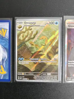 Pokemon 151 Lot: Omanyte Illustration #180 Mr Mime #179 Giovanni's Charisma #197 - Image 4