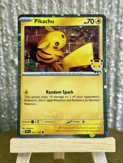 Pikachu 051/162 Pokemon Day STAMPED Cosmos SWIRL 🌀 Pokemon Day Promo - Image 1