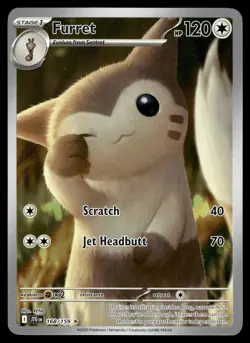 Furret Illustration Rare 168/159 SV09: Journey Together Pokemon - Image 1