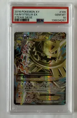 Pokemon M Steelix EX (Full Art) #109/114 XY - Steam Siege PSA 10 GEM - Image 1