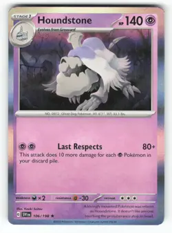Houndstone 106/198 Rare Scarlet & Violet Pokemon Holo Near Mint - Image 1