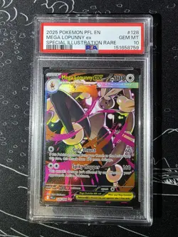 SIR #128 MEGA LOPUNNY EX PSA 10 2025 POKEMON PHANTASMAL FLAMES Gem Mint - Image 3