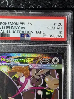 SIR #128 MEGA LOPUNNY EX PSA 10 2025 POKEMON PHANTASMAL FLAMES Gem Mint - Image 4