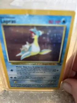 1999 POKEMON FOSSIL MINT CONDITION LAPRAS HOLO FOIL #10 RARE HOLOGRAM - Image 3