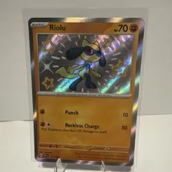Pokemon Riolu 173/091 Paldean Fates Shiny Ultra Rare Holo NM - Image 1