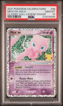 2021 Pokemon SWSH Celebrations Mew ex Classic Collection #88/92 PSA 10 - Image 1