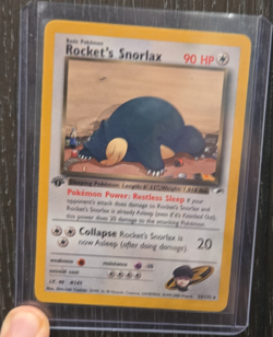Pokemon TCG Rocket's Snorlax 33/132 Gym Heroes 1st Edition Rare 90HP Sugimori - Image 1