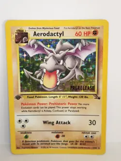 Pokemon Aerodactyl 1st Edition (Prerelease) 1/62 Promo WoTC Promo Fossil M - Image 1