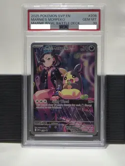 Pokemon TCG Marnie's Morpeko Holo Rare PSA 10 206 70 HP EN - Image 1