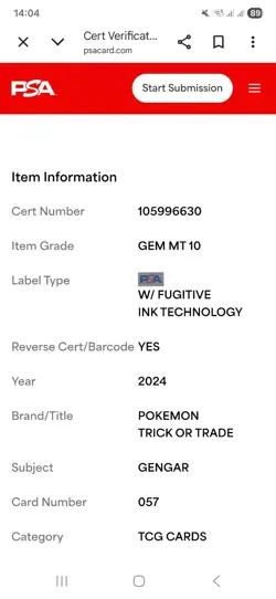 Pokemon TCG - Gengar 057/091 Trick Or Trade BOOster Bundle 2024 - PSA 10 - Image 4