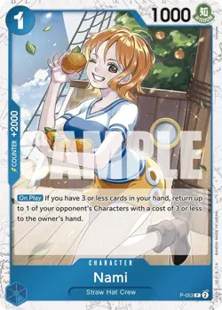 P-053 Nami (Jolly Roger Foil) English P One Piece TCG Card Game - Image 2