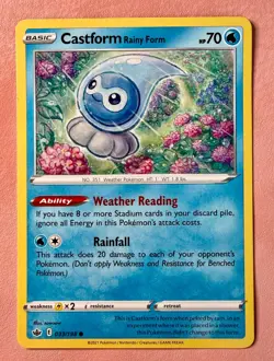 Castform~ Cute Blue Pokemon Cards | Water & Pastel Aesthetic Gallery - Image 1
