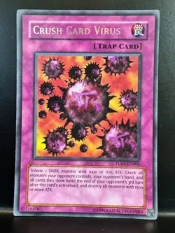 Yu-Gi-Oh! YuGiOh Crush Card Virus TU01-EN006 Rare - Image 1