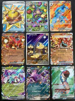 Rare Pokemon Holo Lot- Ultra Rare, Illustration Rare (IR), Double Rare - 9 Cards - Image 1