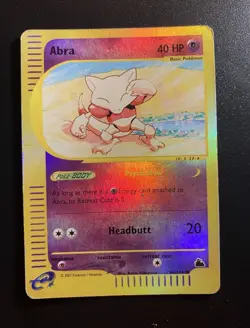 Pokemon Card- Abra -Skyridge-Reverse Holo-46/144-Rare-ENG-PL - Image 1