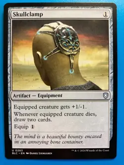 MTG 1x Skullclamp # 283 Commander: Bloomburrow Vintage Magic the Gathering x1 NM - Image 1