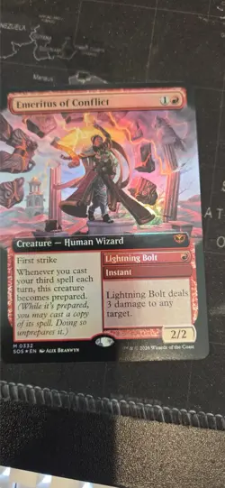 MtG Emeritus of Conflict Extended Art Foil - Image 1