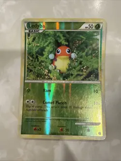 Pokemon TCG Ledyba Heartgold & Soulsilver 71/123 Reverse Holo Common 2010 -LP/NM - Image 1